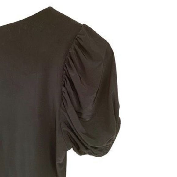 Pretty Little Thing Sz 6 Black Polyester Stretch Punk Clasp Close Body-Con Dress - Picture 5 of 14